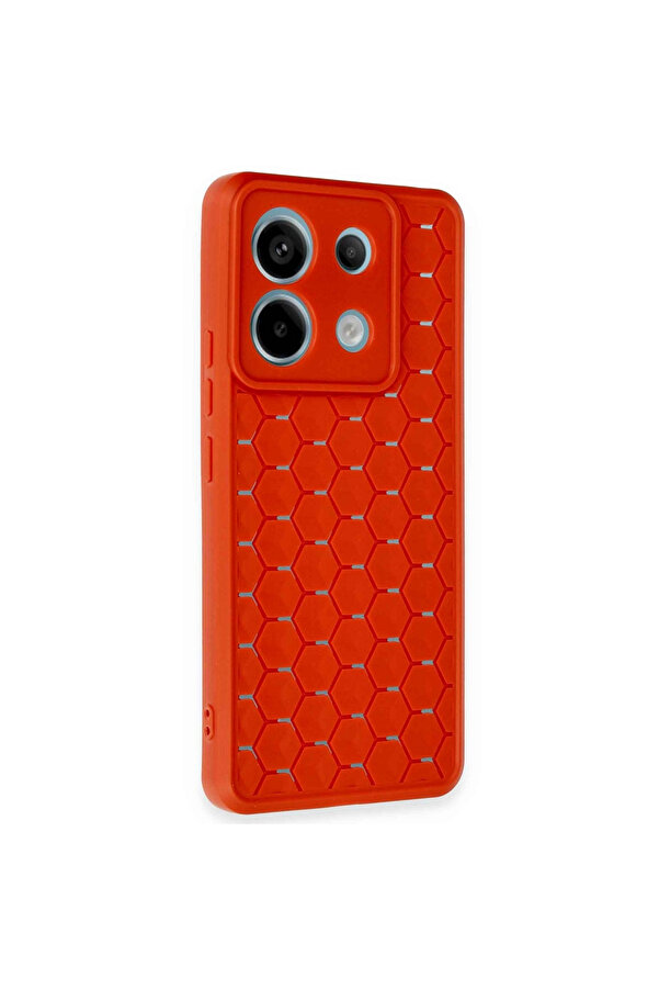 Evi̇mdeyokyok Xi̇aomi̇ Redmi̇ Note 13 Pro 5G Kılıf Petek Si̇li̇kon Kapak - Kırmızı