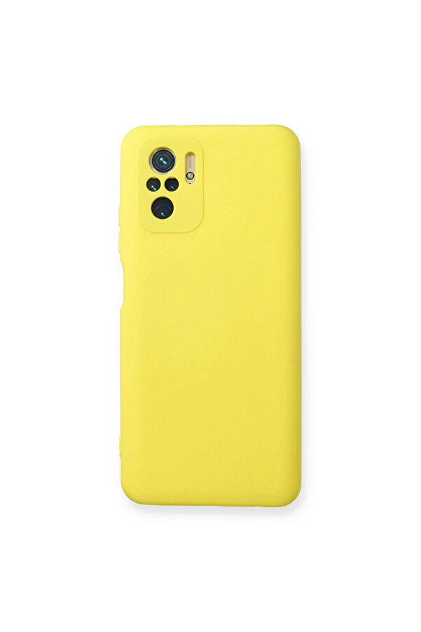 Evi̇mdeyokyok Xi̇aomi̇ Redmi̇ Note 10 Kılıf Nano İçi̇ Kadi̇fe Si̇li̇kon - Sarı