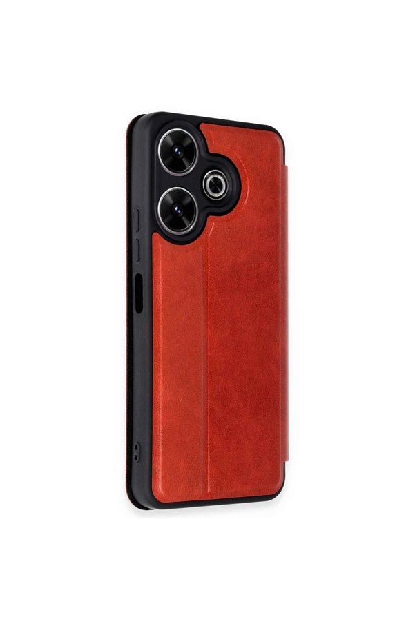 Evimdeyokyok Xiaomi Redmi 13 4G Kılıf Flip Cover - Kırmızı