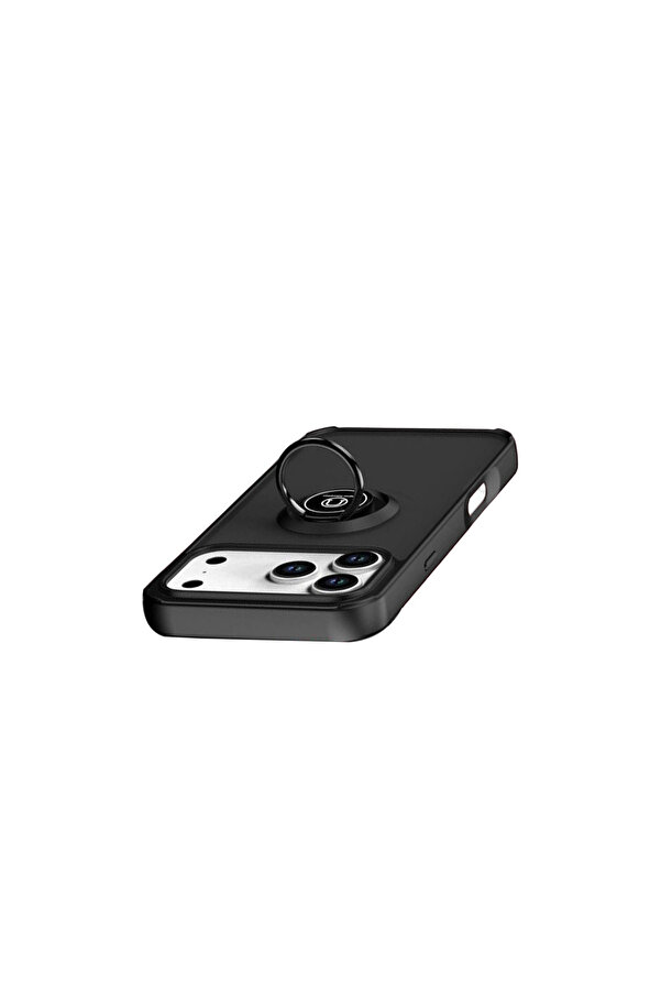 Evi̇mdeyokyok Apple İphone 17 Pro Max Montreal Yüzüklü Si̇li̇kon Kapak - Si̇yah