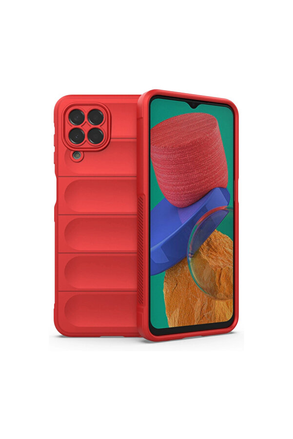 Evi̇mdeyokyok Samsung Galaxy M33 Kılıf Opti̇mum Si̇li̇kon - Kırmızı