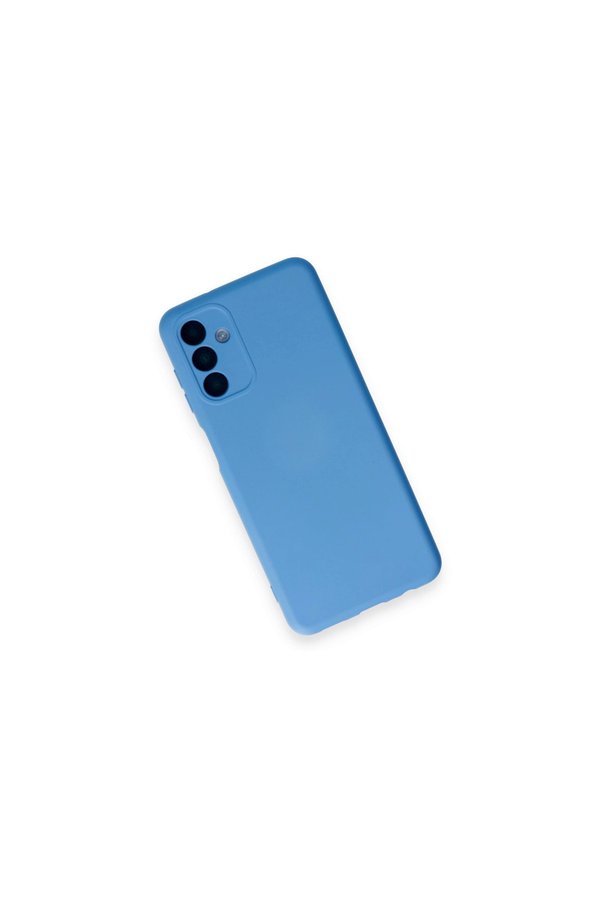 Evimdeyokyok Samsung Galaxy A14 4G Kılıf Nano İçi Kadife Silikon - Mavi