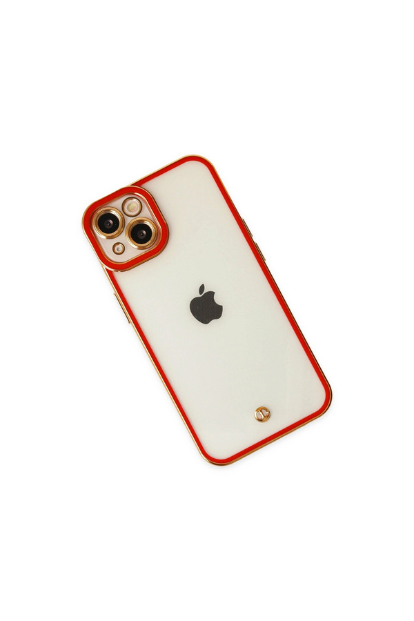 Evi̇mdeyokyok Apple İphone 14 Plus Kılıf Li̇va Lens Si̇li̇kon - Kırmızı