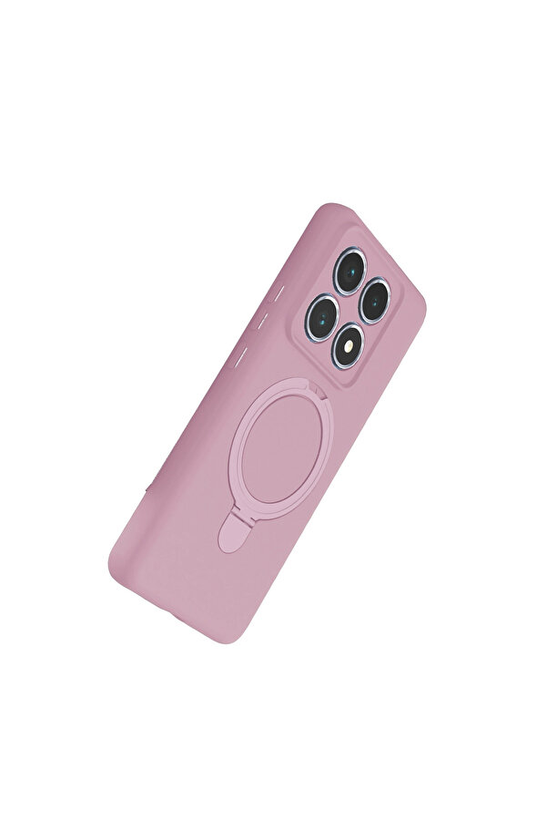 Evi̇mdeyokyok Xi̇aomi̇ Mi̇ 14T Pro Regal Magsafe Standlı Kapak - Açık Pembe