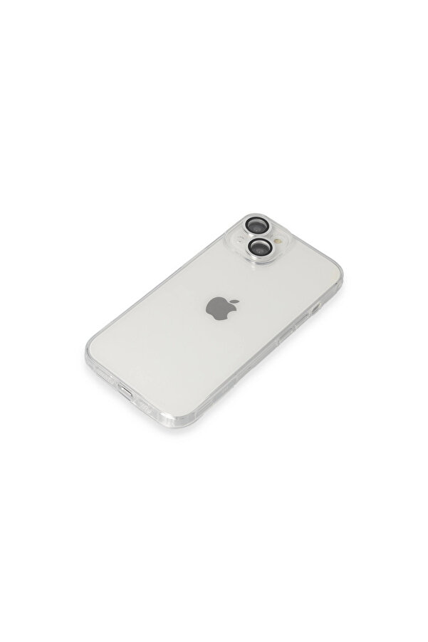 Evi̇mdeyokyok Apple İphone 14 Kılıf Luko Lens Si̇li̇kon - Gümüş