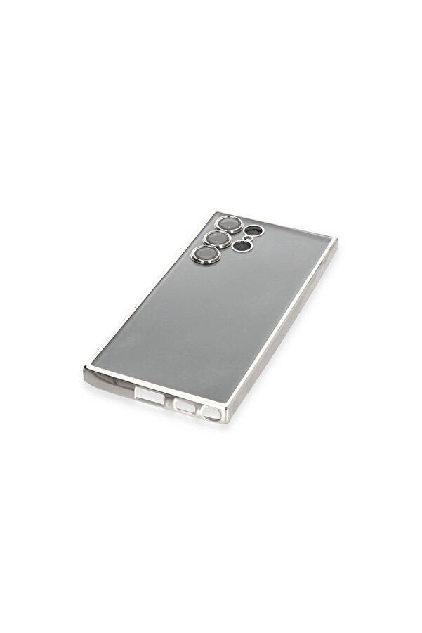 Evi̇mdeyokyok Samsung Galaxy S22 Ultra Kılıf Razer Lensli̇ Si̇li̇kon - Gümüş