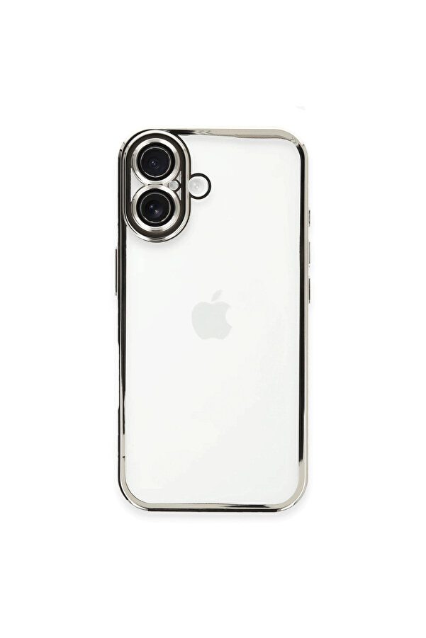 Evi̇mdeyokyok Apple İphone 16 Plus Kılıf Razer Lensli̇ Si̇li̇kon - Gümüş