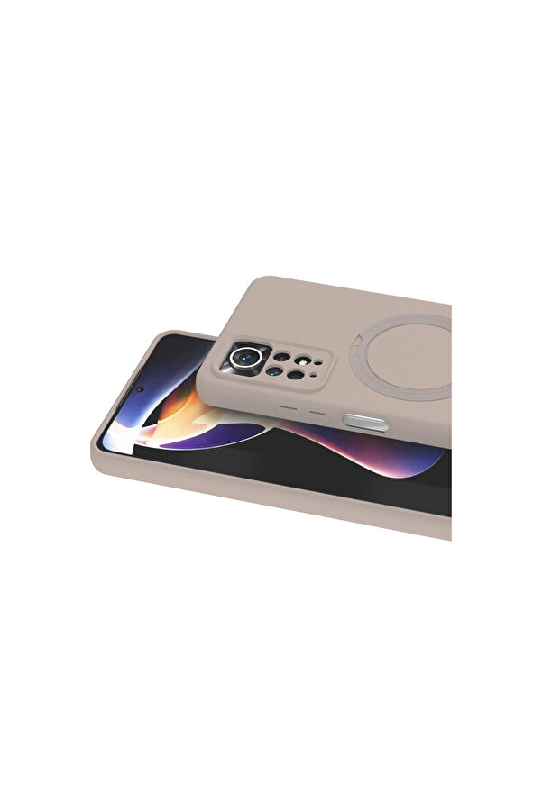 Evi̇mdeyokyok Xi̇aomi̇ Redmi̇ Note 12 Pro 4G Regal Magsafe Standlı Kapak - Çöl Ti̇tanyum