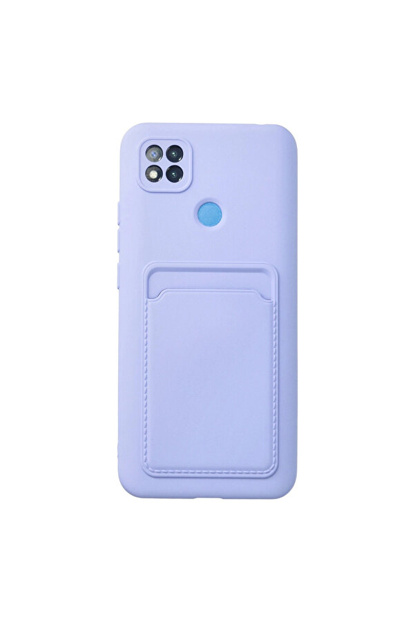 Evi̇mdeyokyok Xi̇aomi̇ Redmi̇ 9C Kılıf Kelvi̇n Kartvi̇zi̇tli̇ Si̇li̇kon - Li̇la