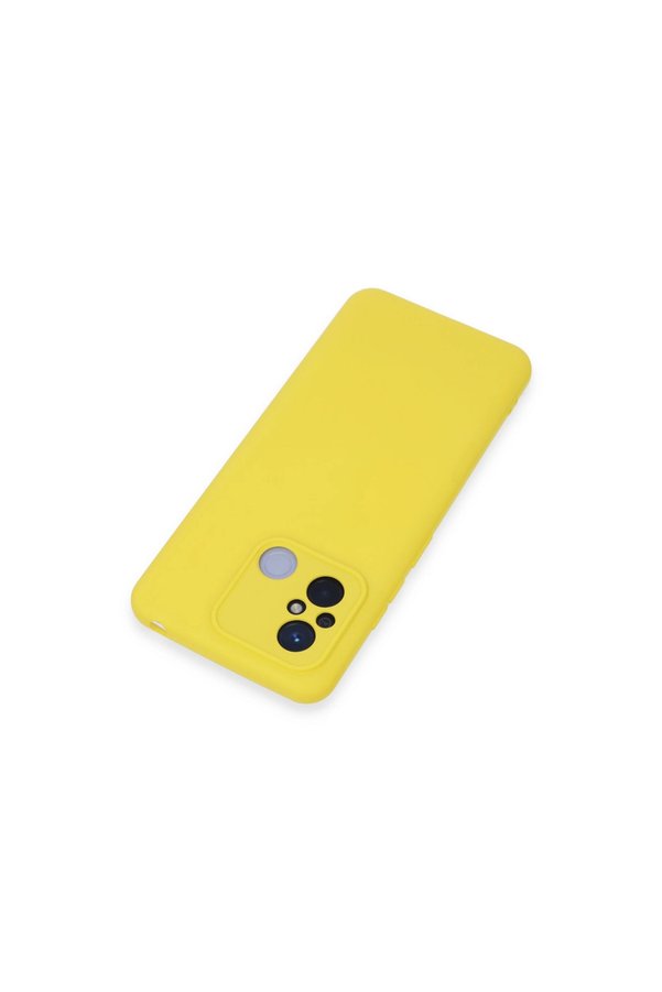 Evimdeyokyok Xiaomi Redmi 12C Kılıf Nano İçi Kadife Silikon - Sarı