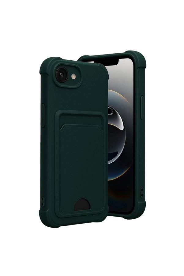 Evimdeyokyok Apple İphone 16E Kelvin Kartvizitli Silikon - Koyu Yeşil