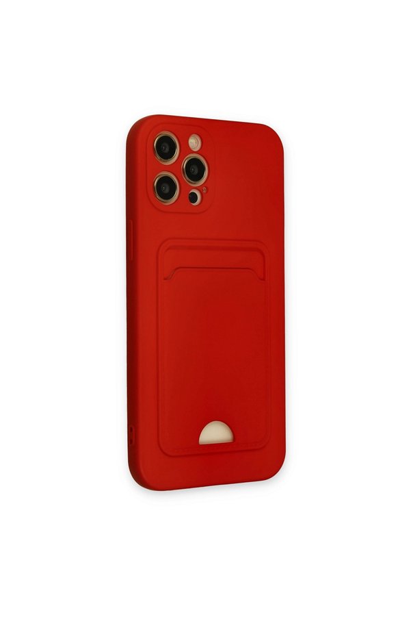 Evimdeyokyok Apple İphone 12 Pro Max Kılıf Kelvin Kartvizitli Silikon - Kırmızı