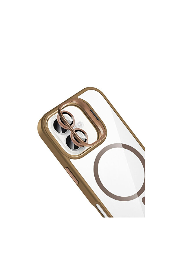 Evi̇mdeyokyok Joko Apple İphone 17 Remi̇m Lensli̇ Magsafe Standlı Kapak - Kahverengi̇