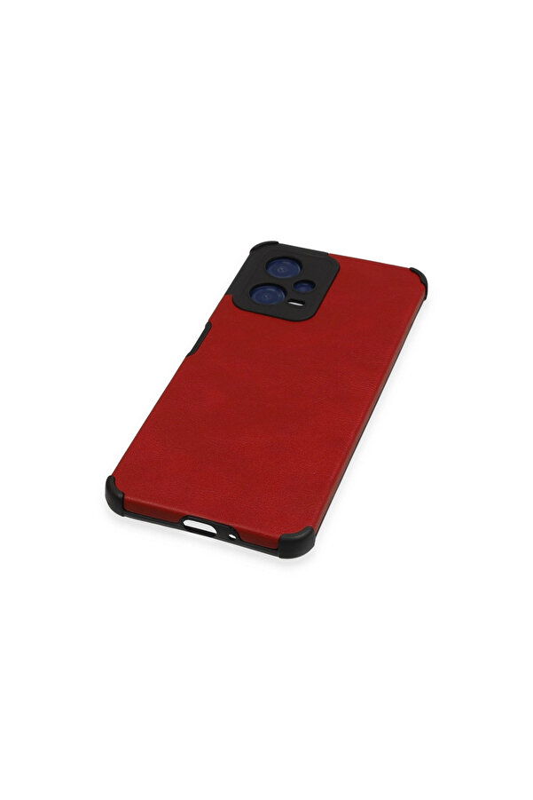 Evi̇mdeyokyok Xi̇aomi̇ Redmi̇ Note 12 5G Kılıf Loop Deri̇ Si̇li̇kon - Kırmızı