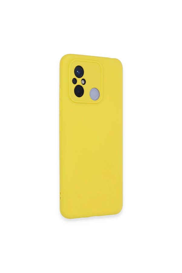 Evimdeyokyok Xiaomi Redmi 12C Kılıf Nano İçi Kadife Silikon - Sarı