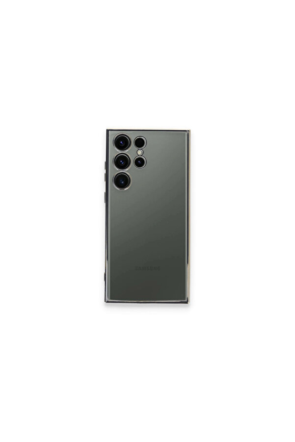 Evi̇mdeyokyok Samsung Galaxy S24 Ultra Kılıf Razer Lensli̇ Si̇li̇kon - Gümüş