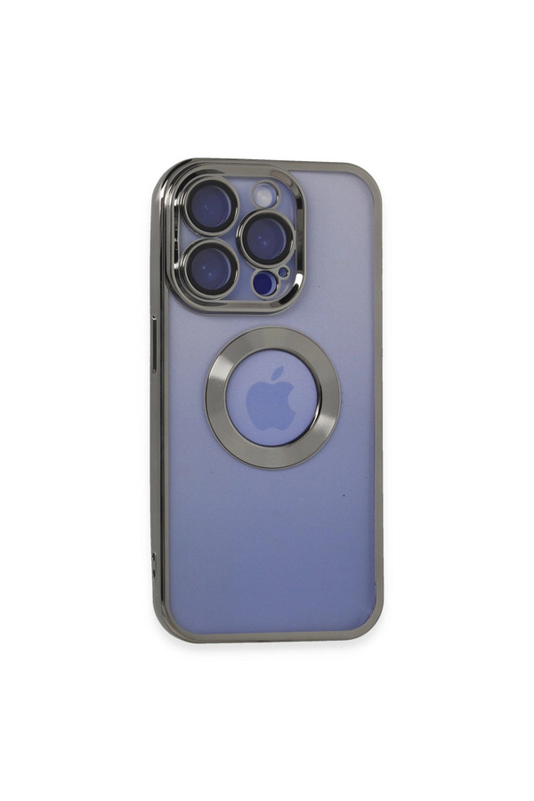Evi̇mdeyokyok Apple İphone 15 Pro Kılıf Slot Si̇li̇kon - Ti̇tan Gri̇