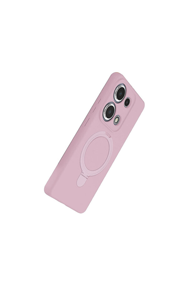 Evi̇mdeyokyok Xi̇aomi̇ Redmi̇ Note 13 Pro 4G Regal Magsafe Standlı Kapak - Açık Pembe