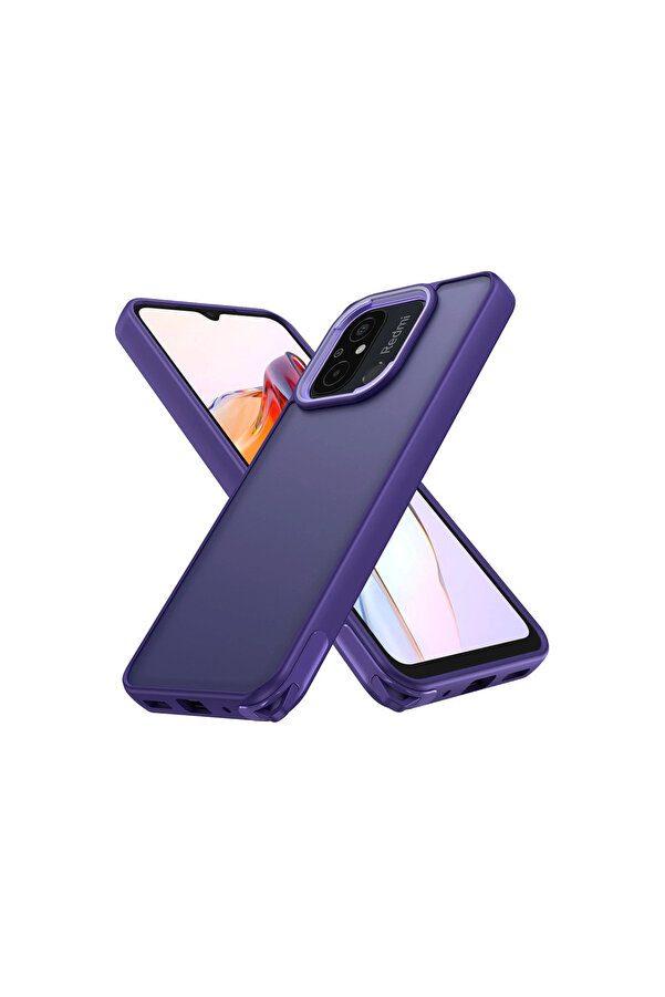 Evi̇mdeyokyok Xi̇aomi̇ Redmi̇ 12C Kılıf Elegant Kapak - Deri̇n Mor