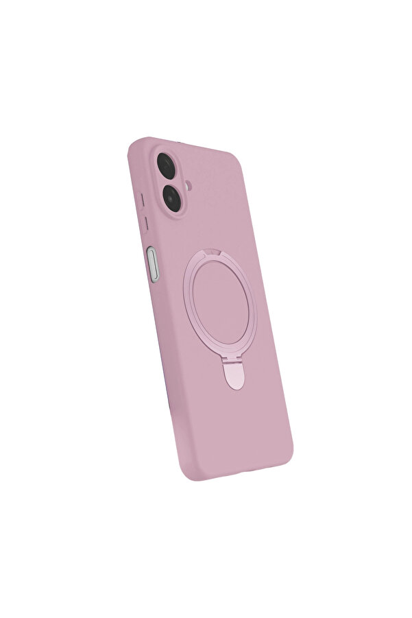 Evi̇mdeyokyok Samsung Galaxy A07 4G Regal Magsafe Standlı Kapak - Açık Pembe