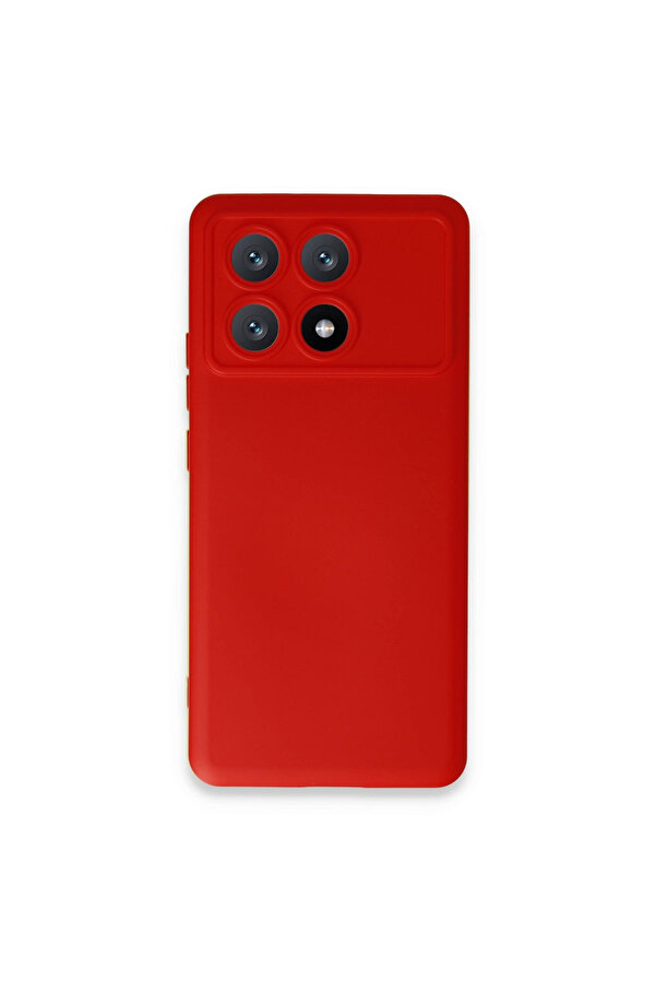 Evi̇mdeyokyok Xi̇aomi̇ Poco X6 Pro Kılıf Nano İçi̇ Kadi̇fe Si̇li̇kon - Kırmızı