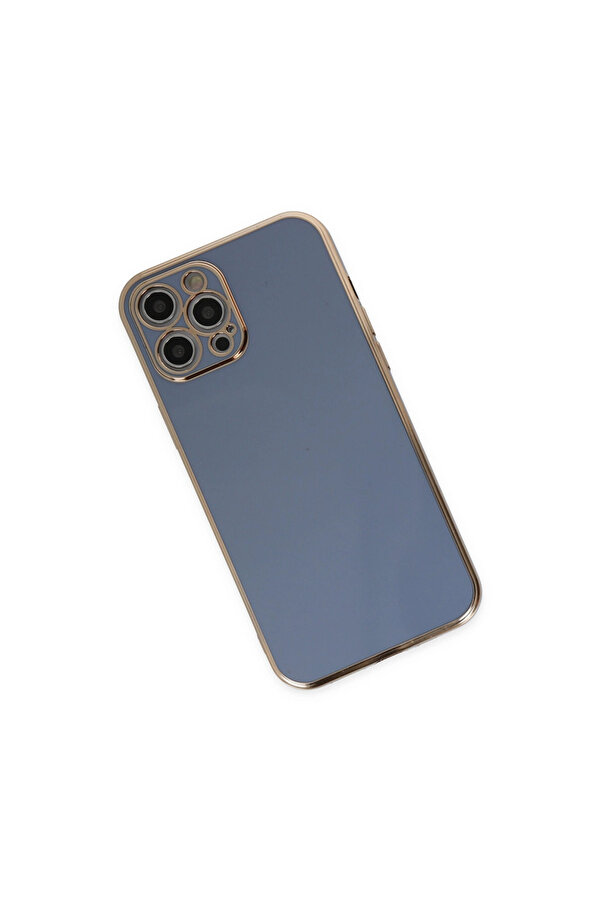Evi̇mdeyokyok Apple İphone 12 Pro Kılıf Volet Si̇li̇kon - Mavi̇