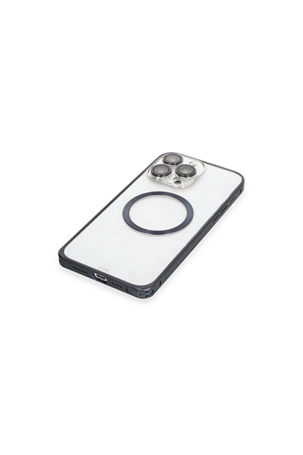 Evi̇mdeyokyok Joko Apple İphone 15 Pro Max Kılıf Metal Bumper Magneti̇csafe Kapak - Laci̇vert
