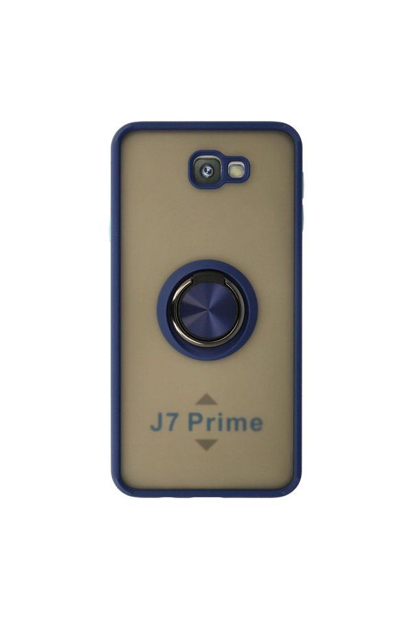 Evimdeyokyok Samsung Galaxy J7 Prime Kılıf Montreal Yüzüklü Silikon Kapak - Lacivert