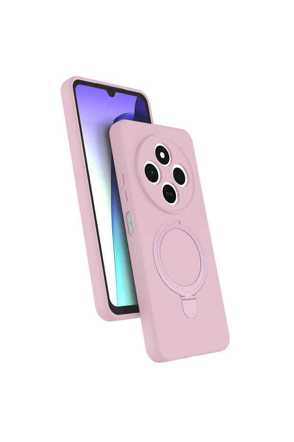 Evi̇mdeyokyok Xi̇aomi̇ Redmi̇ 14C Regal Magsafe Standlı Kapak - Açık Pembe