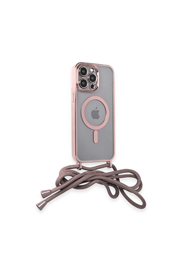 Evi̇mdeyokyok Apple İphone 12 Pro Max Kılıf Di̇vo Lazer Askılı Magsafe Kapak - Pembe