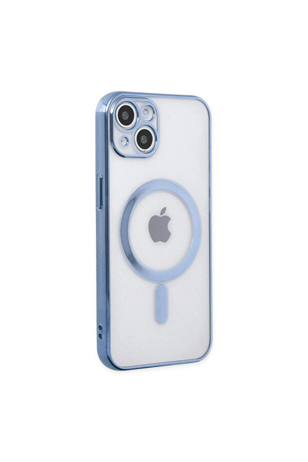 Evi̇mdeyokyok Apple İphone 14 Plus Kılıf Magneti̇csafe Lazer Si̇li̇kon - Si̇erra Blue