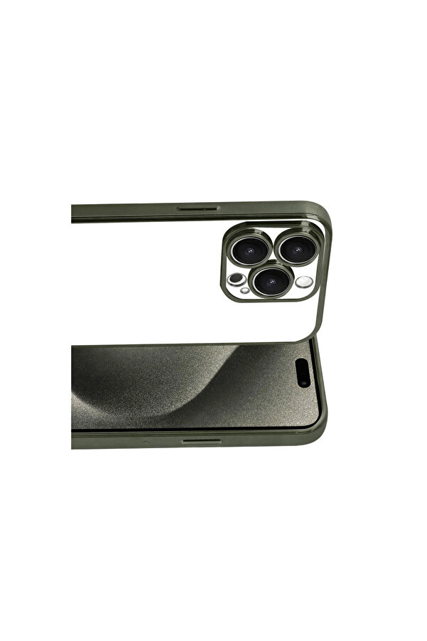 Evi̇mdeyokyok Apple İphone 15 Pro Max Razer Lensli̇ Si̇li̇kon - Yeşi̇l