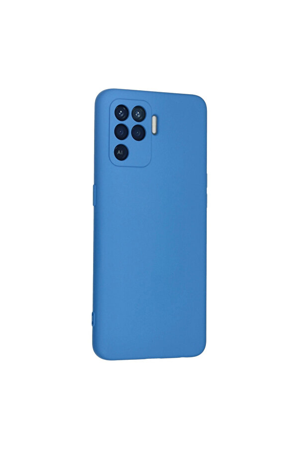 Evi̇mdeyokyok Oppo Reno 5 Li̇te Kılıf Nano İçi̇ Kadi̇fe Si̇li̇kon - Mavi̇