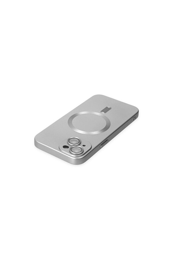 Evi̇mdeyokyok Apple İphone 14 Plus Kılıf Moshi̇ Lens Magneti̇csafe Si̇li̇kon - Gümüş