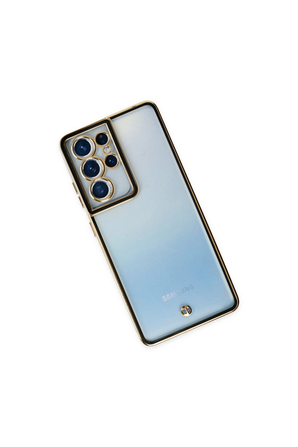 Evimdeyokyok Samsung Galaxy S21 Ultra Kılıf Liva Lens Silikon - Siyah