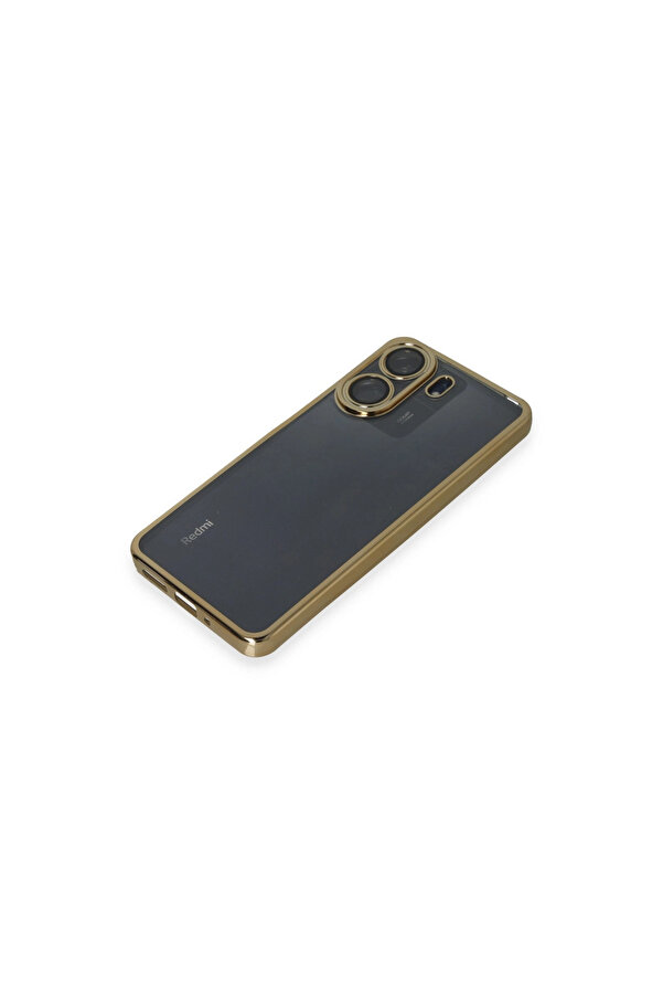Evi̇mdeyokyok Xi̇aomi̇ Redmi̇ 13C Kılıf Razer Lensli̇ Si̇li̇kon - Gold