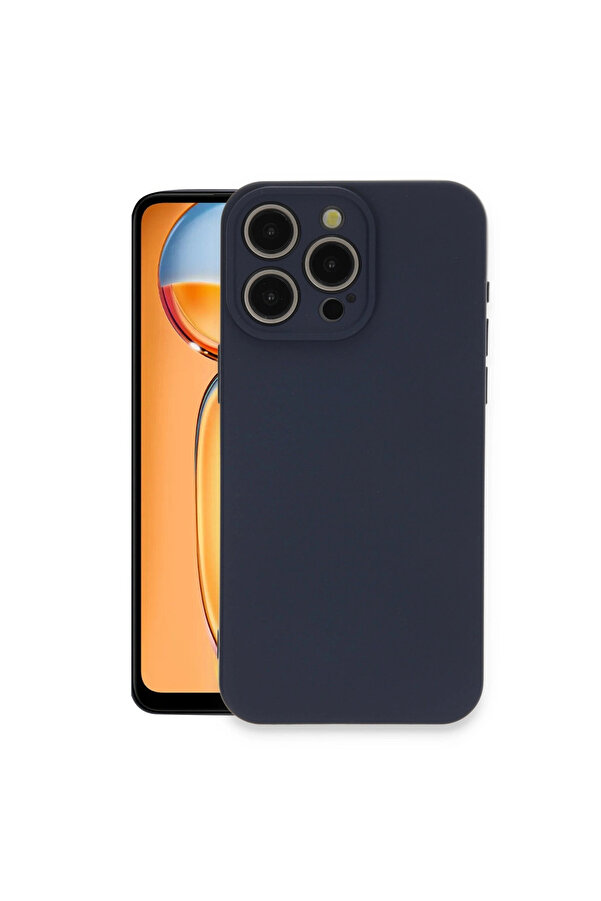 Evi̇mdeyokyok Apple İphone 15 Pro Max Kılıf Nano İçi̇ Kadi̇fe Si̇li̇kon - Laci̇vert