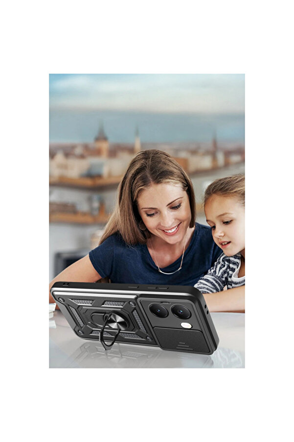 Evi̇mdeyokyok Xi̇aomi̇ Poco X7 Pro Kılıf Pars Lens Yüzüklü Si̇li̇kon - Laci̇vert