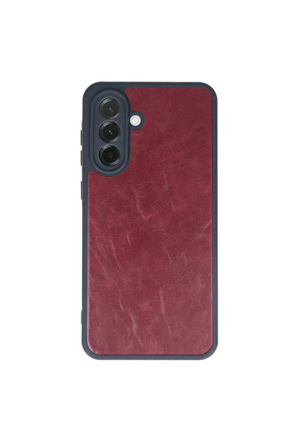 Evi̇mdeyokyok Samsung Galaxy A35 5G Kılıf Aras Deri̇ Kapak - Bordo
