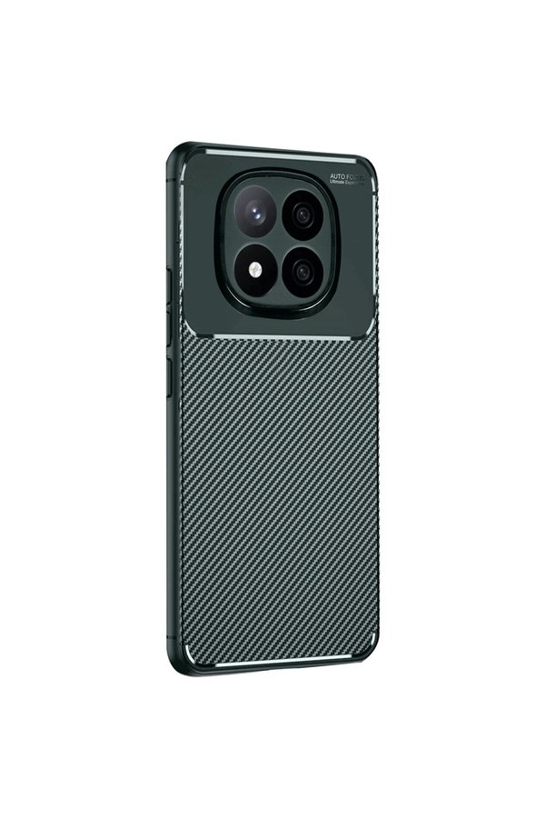Evi̇mdeyokyok Xi̇aomi̇ Redmi̇ Note 14 Pro 4G Kılıf Auto Focus Karbon Kapak - Koyu Yeşi̇l