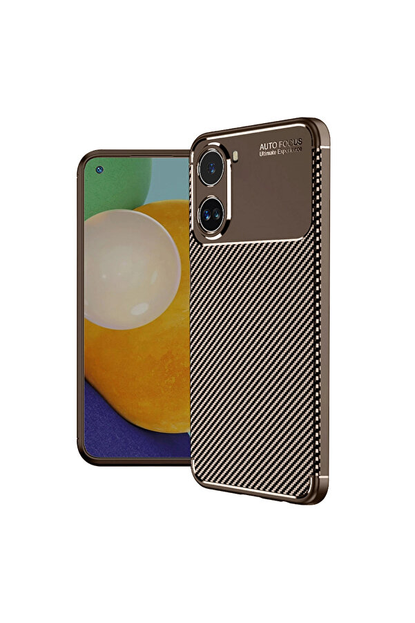Evi̇mdeyokyok Xi̇aomi̇ Poco X7 Pro Kılıf Auto Focus Karbon Kapak - Kahverengi̇