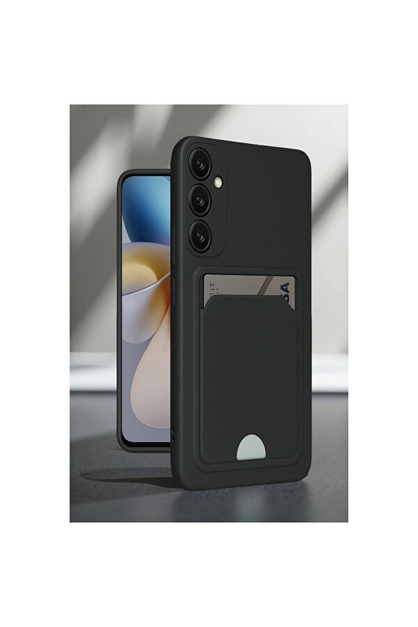 Evi̇mdeyokyok Samsung Galaxy A16 5G Kılıf Kelvi̇n Kartvi̇zi̇tli̇ Si̇li̇kon - Si̇yah
