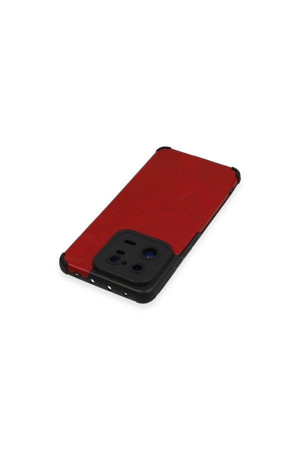 Evimdeyokyok Xiaomi Mi 13 Pro Kılıf Loop Deri Silikon - Kırmızı