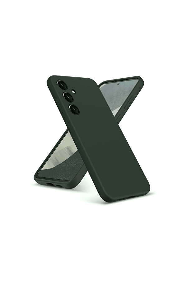 Evi̇mdeyokyok Samsung Galaxy A36 Kılıf Nano İçi̇ Kadi̇fe Si̇li̇kon - Koyu Yeşi̇l