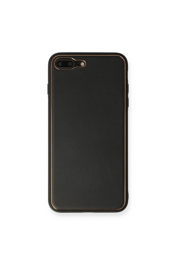 Evimdeyokyok Apple İphone 7 Plus Kılıf Coco Deri Silikon Kapak - Siyah