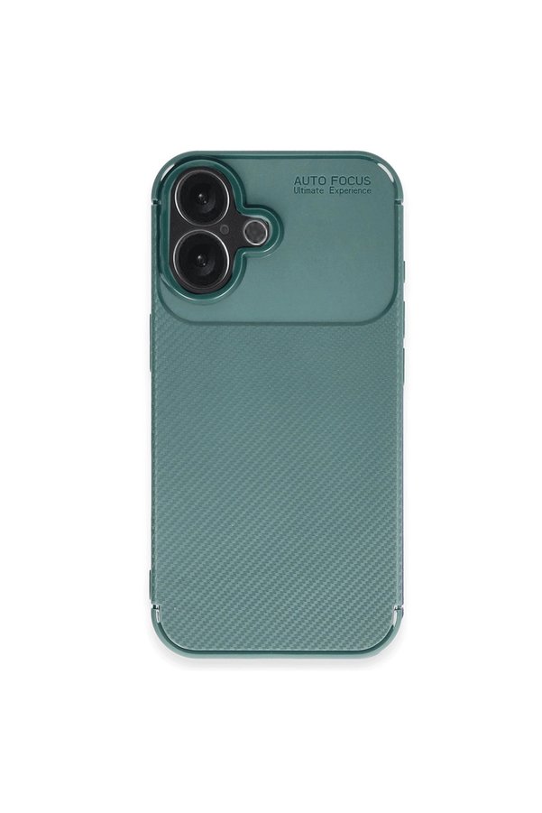 Evimdeyokyok Apple İphone 16 Plus Kılıf Auto Focus Karbon Kapak - Koyu Yeşil