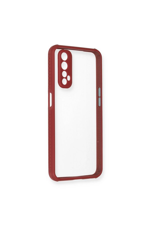 Evimdeyokyok Realme 7 Kılıf Miami Şeffaf Silikon - Fuşya