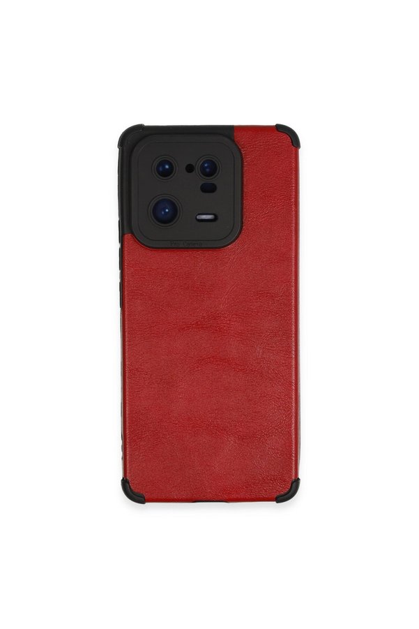Evimdeyokyok Xiaomi Mi 13 Pro Kılıf Loop Deri Silikon - Kırmızı