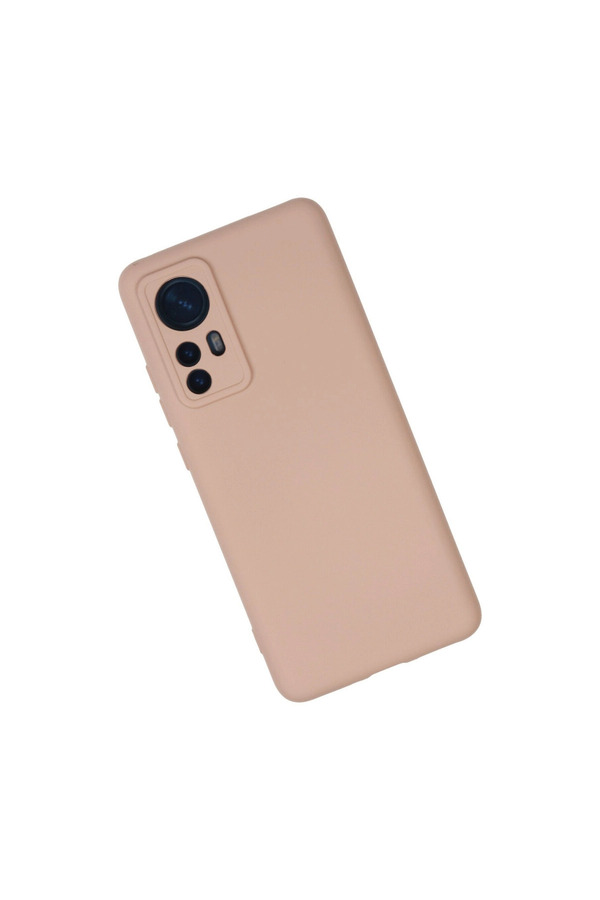 Evimdeyokyok Xiaomi Mi 12 Kılıf Nano İçi Kadife Silikon - Pudra