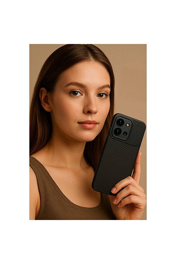 Evi̇mdeyokyok Xi̇aomi̇ Redmi̇ 15C 4G Auto Focus Karbon Kapak - Koyu Yeşi̇l